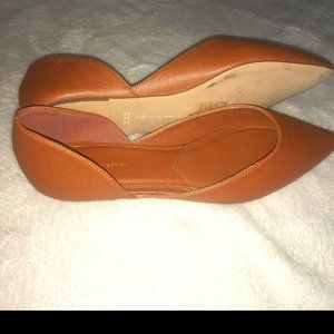 French Connection brown leather flats (new)